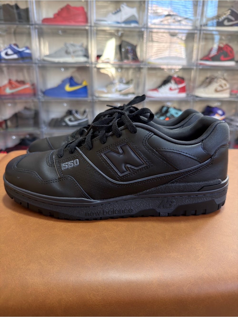 New Balance 550 Men's Black Leather Sneakers